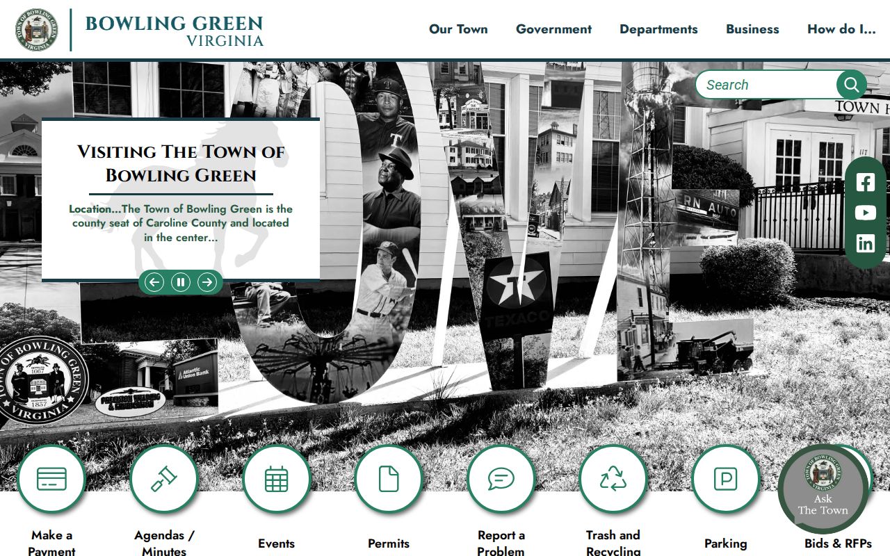 Bowling Green record check source on the official town website