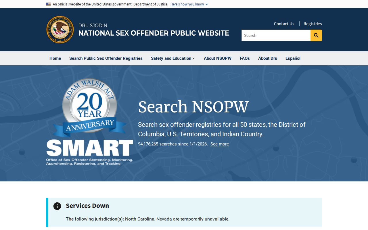 National sex offender registry search for a Caroline County lookup